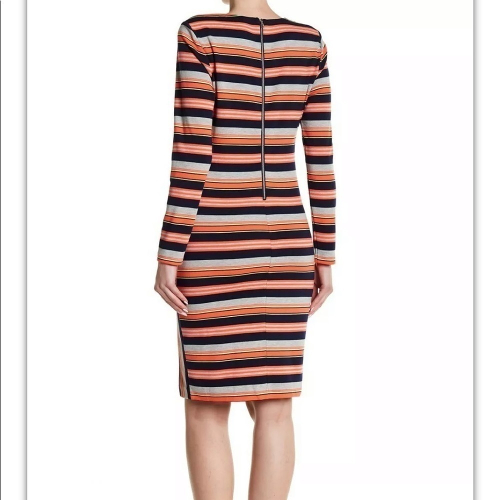 ECI Women Stripe Multicolor Knit Sheath Dress - Picture 12 of 12